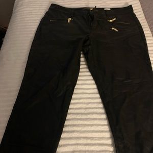 Michael Kors faux leather moto pants